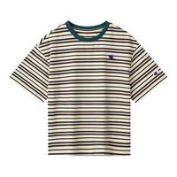 Champion 小C刺绣条纹短袖T恤