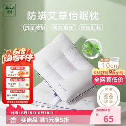 然牌 艾草颈椎枕 护颈枕头睡觉专用深度睡眠专用 单只装48x74cm