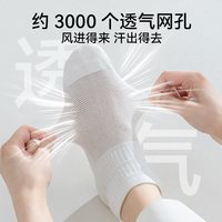 猫人 纯棉抗菌防臭透气网眼短袜