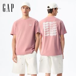 Gap 纯棉印花Logo圆领短袖T恤