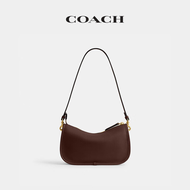 COACH 女士 WAVERLY 手提包 B4/枫树棕色