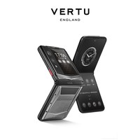 VERTU 纬图 QuantumFlip 缠丝玛瑙鳄鱼皮 钛合金银色机甲 16GB+1TB 折叠屏手机