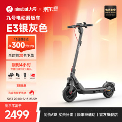 九号 电动滑板车车E3银灰色