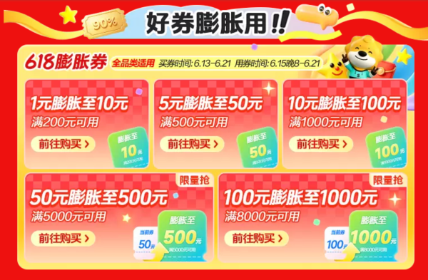 促销活动：苏宁易购618终极爆发，大额券+膨胀券+政府补贴多重狂欢