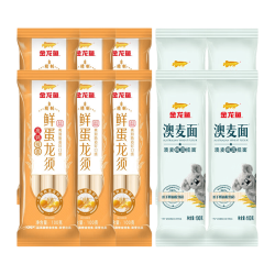 金龙鱼 鲜蛋龙须高钙挂面 100g*6袋+澳麦挂面 100g*4袋