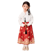 巴拉巴拉女童套装儿童长袖衣服秋季2024时尚国风马面裙两件套