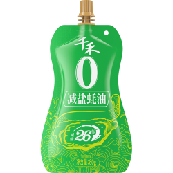 千禾 减盐蚝油 0添加减盐25% 80g