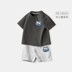 LA CHAPELLE MINI 拉夏贝尔男童夏套装宝宝夏装衣服儿童短袖纯棉男孩短裤夏季小童装