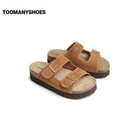 TOOMANYSHOES 徐若晗同款 女式拖鞋 勃肯鞋 棕色