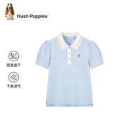 暇步士 童装女童短袖polo衫夏新品大童甜美透气儿童速干运动T恤