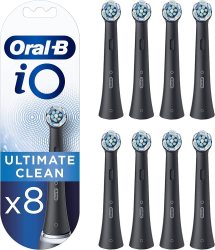 Oral-B 欧乐B 电动牙刷头 iO终极清洁刷头 尼龙刷毛 成人适用 中等硬度 8支装 黑色