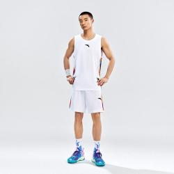 安踏 零压速干篮球套装男夏季运动无袖背心宽松短裤比赛训练两件套