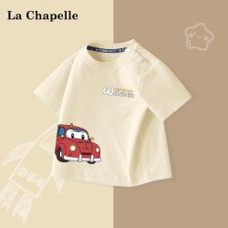 Lc La Chapelle 拉夏贝尔儿童男童短袖t恤2026新款男宝宝衣服薄款纯棉体恤衫夏季