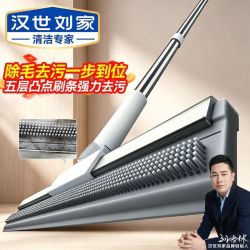 汉世刘家 魔术扫把 凸点双面刮水器 50cm胶条+104cm伸缩杆 地刮拖把
