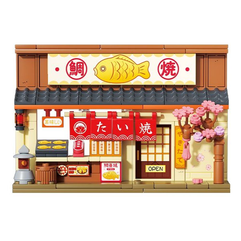 WeKKi/未及 樱桃小丸子美味町系列 516428 鲷鱼烧铺 拼插积木