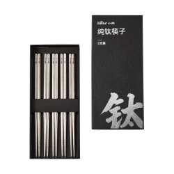 小熊 纯钛抗菌防霉 5双装 筷子