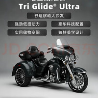 HARLEY-DAVIDSON 镀铬饰面 正三轮摩托车稀有大摩托