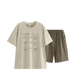 芬腾 FX27921164  男士纯棉短袖睡衣家居服套装