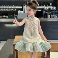 淘麦麦 女童汉服夏季2026新款洋气儿童时髦国风中式连衣裙女孩夏装裙子潮
