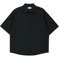 JACK&JONES 226204001 泡泡纱双侧贴袋 黑色 XL 短袖衬衫