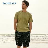 SCHIESSER/舒雅 E9/24509H 亲肤透气印花睡衣套装 绿色 XL