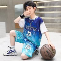 班长日记 男童夏季速干套装篮球服2026新款中大童短袖夏装薄款儿童运动球服