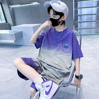 班长日记 男童夏季套装2026新款洋气儿童夏装炸街酷帅男孩纯棉短袖夏款运动
