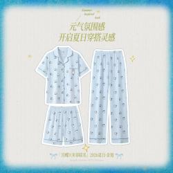宫蝶 米菲联名 女士睡衣三件套