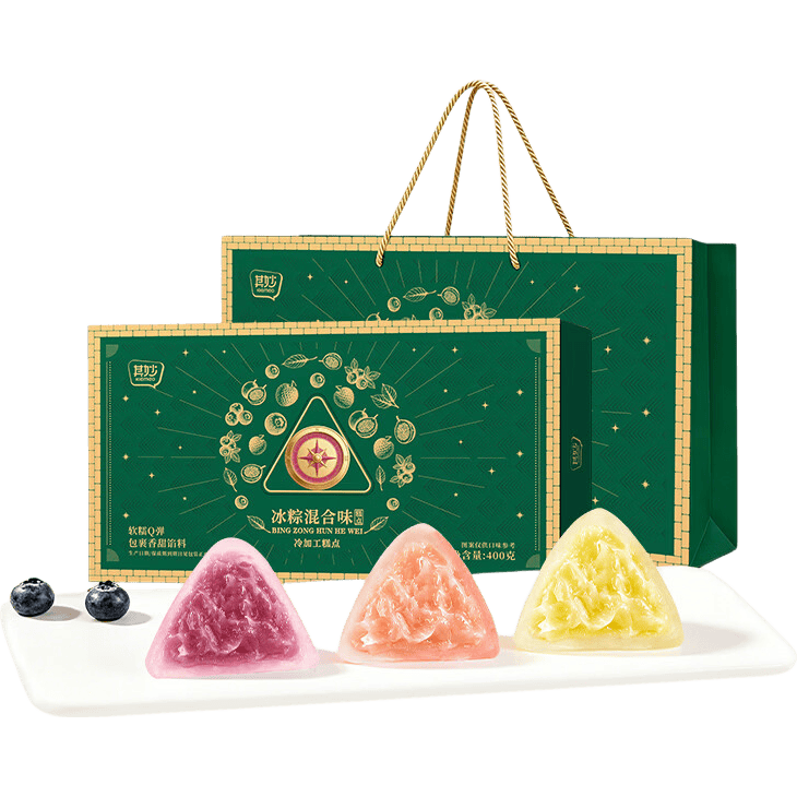 京典光年 榴莲荔枝冰粽混合味 400g 礼盒装