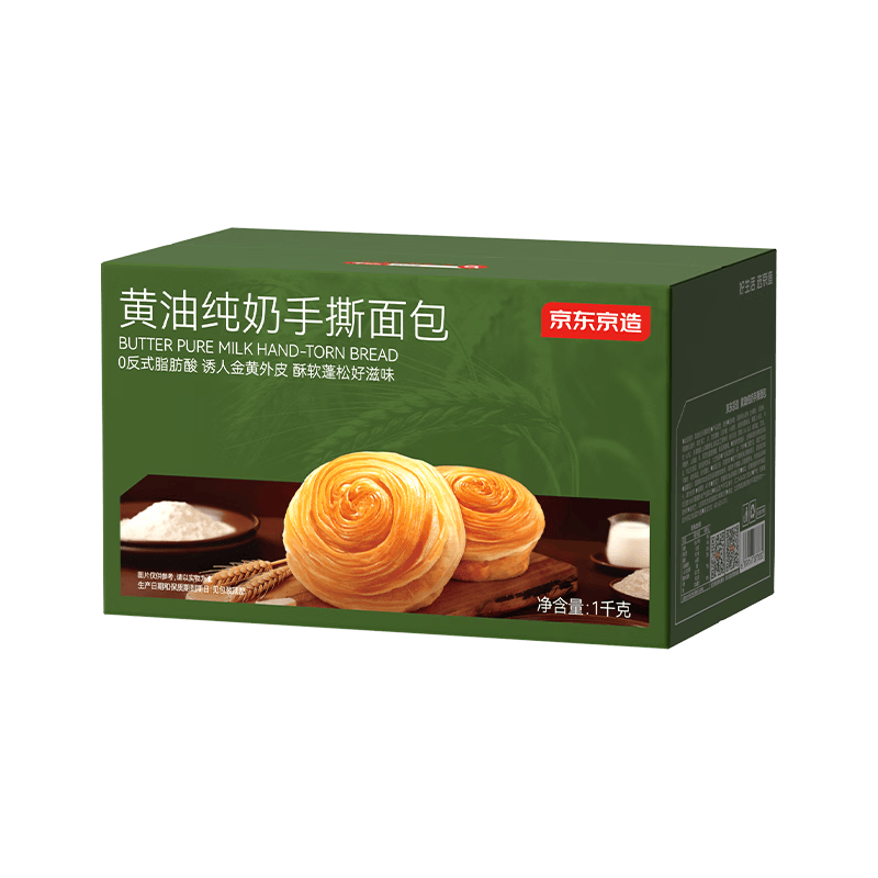 京东京造 黄油纯奶手撕面包 1kg
