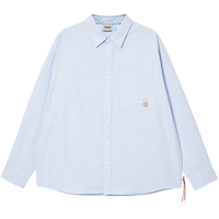 JACK&JONES 纯棉竖条纹 天空蓝 M 男士长袖衬衫
