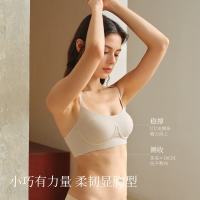 素肌良品 【云感聚拢杯】无痕女内衣女薄款小胸聚拢无钢圈运动文胸