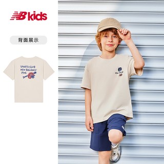 New Balance 儿童夏季简约印花短袖T恤
