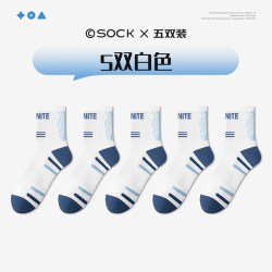 本曲 青少年男款中筒夏薄款棉袜 B7036-1