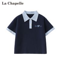 LA CHAPELLE MINI 女童POLO衫 短袖翻领T恤