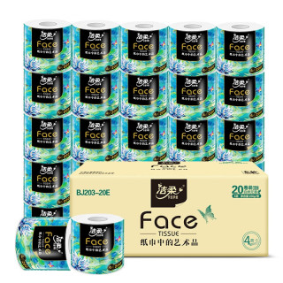洁柔 卷纸油画Face加厚4层 200g*20卷