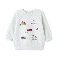 PETIT MAIN 工作车刺绣卫衣