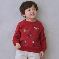 PETIT MAIN 工作车刺绣 儿童卫衣