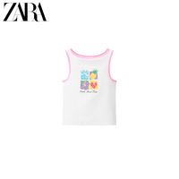ZARA 夏季新品 童装女童 棉质无袖印花圆领T恤 0895702 046