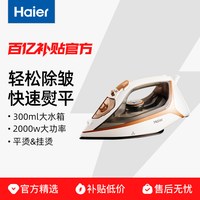 海尔 电熨斗家用小型大功率立式手持干湿两用蒸汽烫衣熨斗