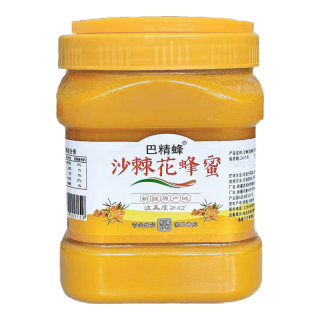 巴精蜂 正宗新疆纯天然野生土蜂蜜百花洋槐蜜无添加纯蜂巢蜜原生蜂蜜食品 巴精蜂-沙棘花蜜（结晶） 2000g*1瓶