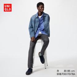 优衣库 482876 修身无褶 深灰色 170/82A 男士休闲裤