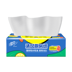 清风 厨房抽纸 76张*6包 XL码 加厚一次性吸油纸 可接触食品级