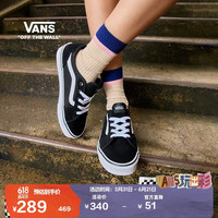VANS Filmore Decon黑色复古风透气女鞋板鞋 黑色 37