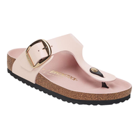 BIRKENSTOCK勃肯 Gizeh夹趾拖鞋 牛皮革漆皮 石灰色窄版37