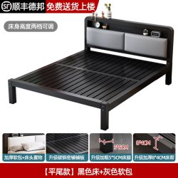 铁架床家用卧室双人床加粗加厚加固不锈钢出租房钢架单人床铁艺床