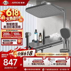箭牌 K100精铜淋浴花洒套装巨幕顶喷增压喷枪四功能花洒带软管淋浴器