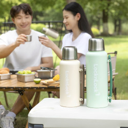 LOCK&LOCK 大容量户外保温咖啡壶 1L 绿色