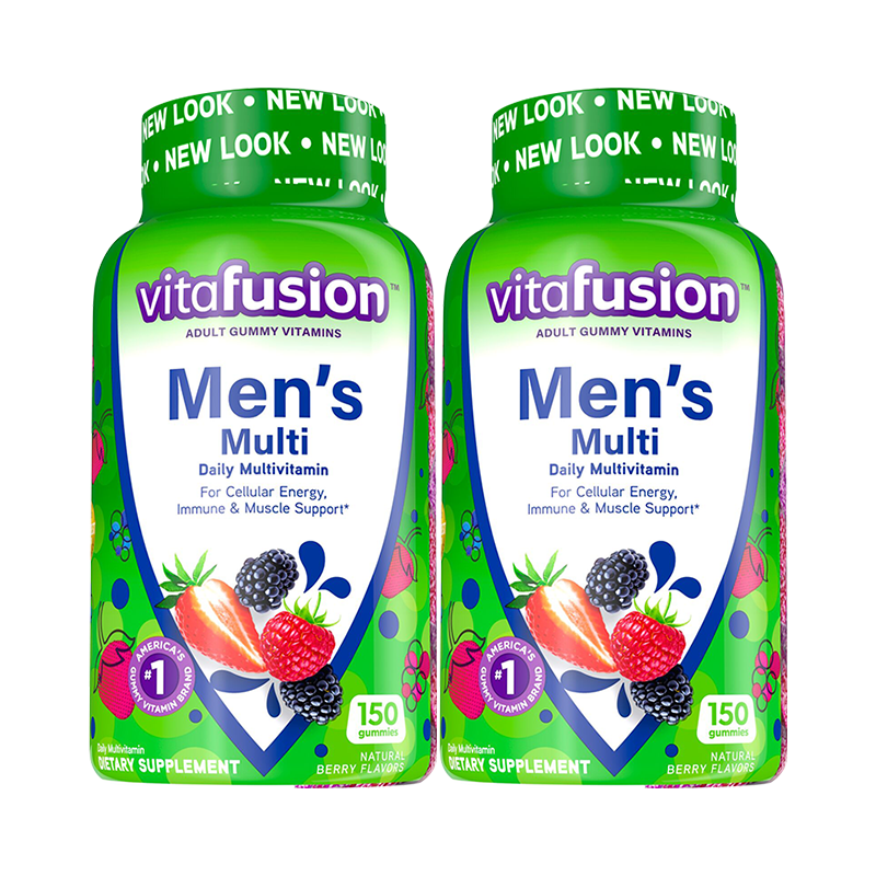 Vitafusion 小熊糖男士生物素复合维生素软糖 150粒*2瓶
