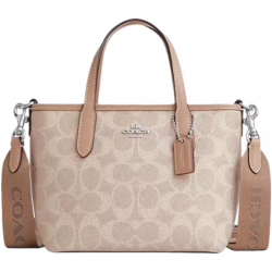 COACH CW032 City迷你托特包 奶茶拼棕 SVPWH